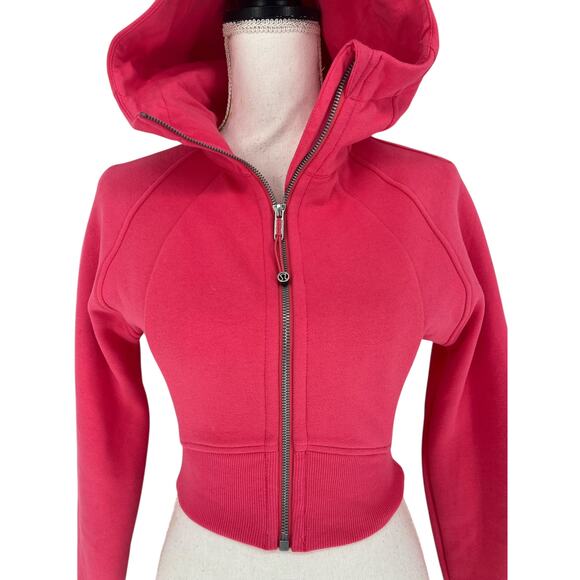 Lululemon Scuba Full Zip Cropped Hoodie in Lip Gloss - Picture 6 of 12